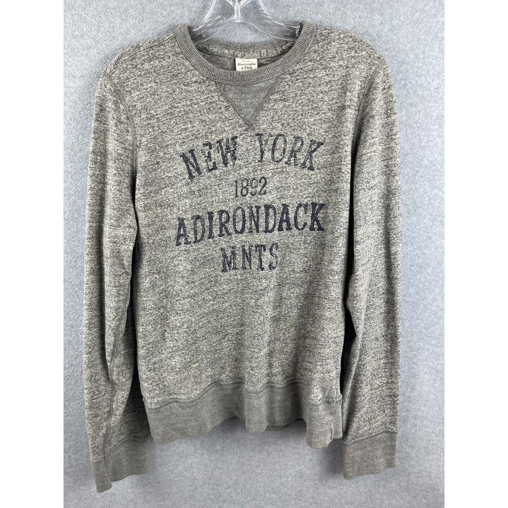 Abercrombie & Fitch Sweatshirt Women's M Gray Long Sleeve Crew Neck Pullover